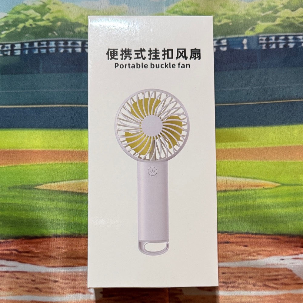 Portable Buckle Fan - Blue with Blue Blades